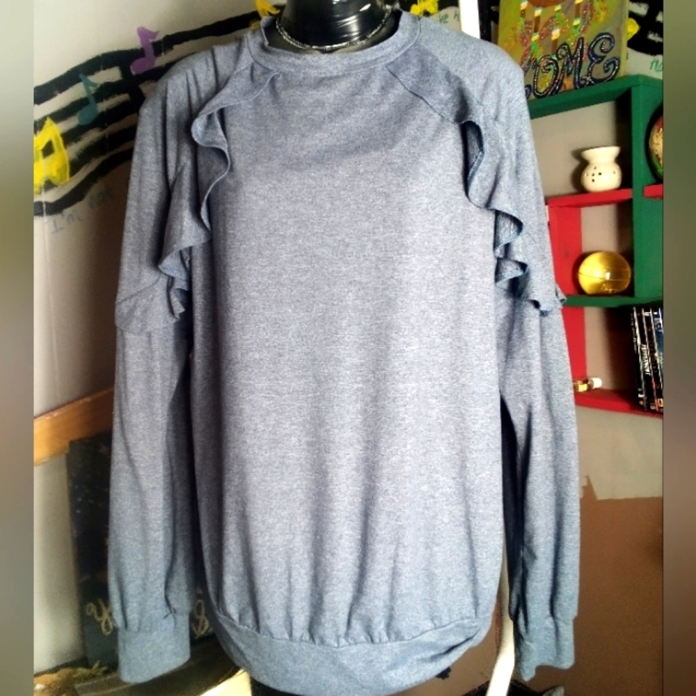Blue Gray First Love Shirt Size L